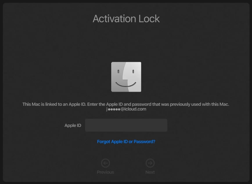 bloqueo de activacion mac