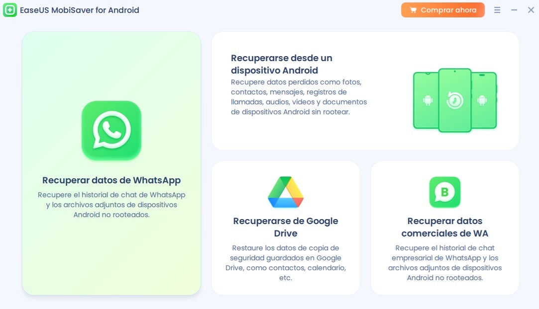 aplicaciones para recuperar mensajes de whatsapp: EaseUS MobiSaver