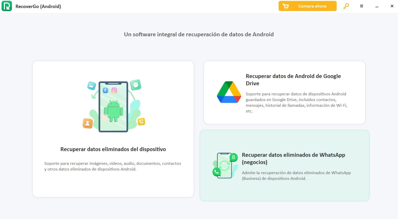 aplicaciones para recuperar mensajes de whatsapp: iToolab RecoverGo