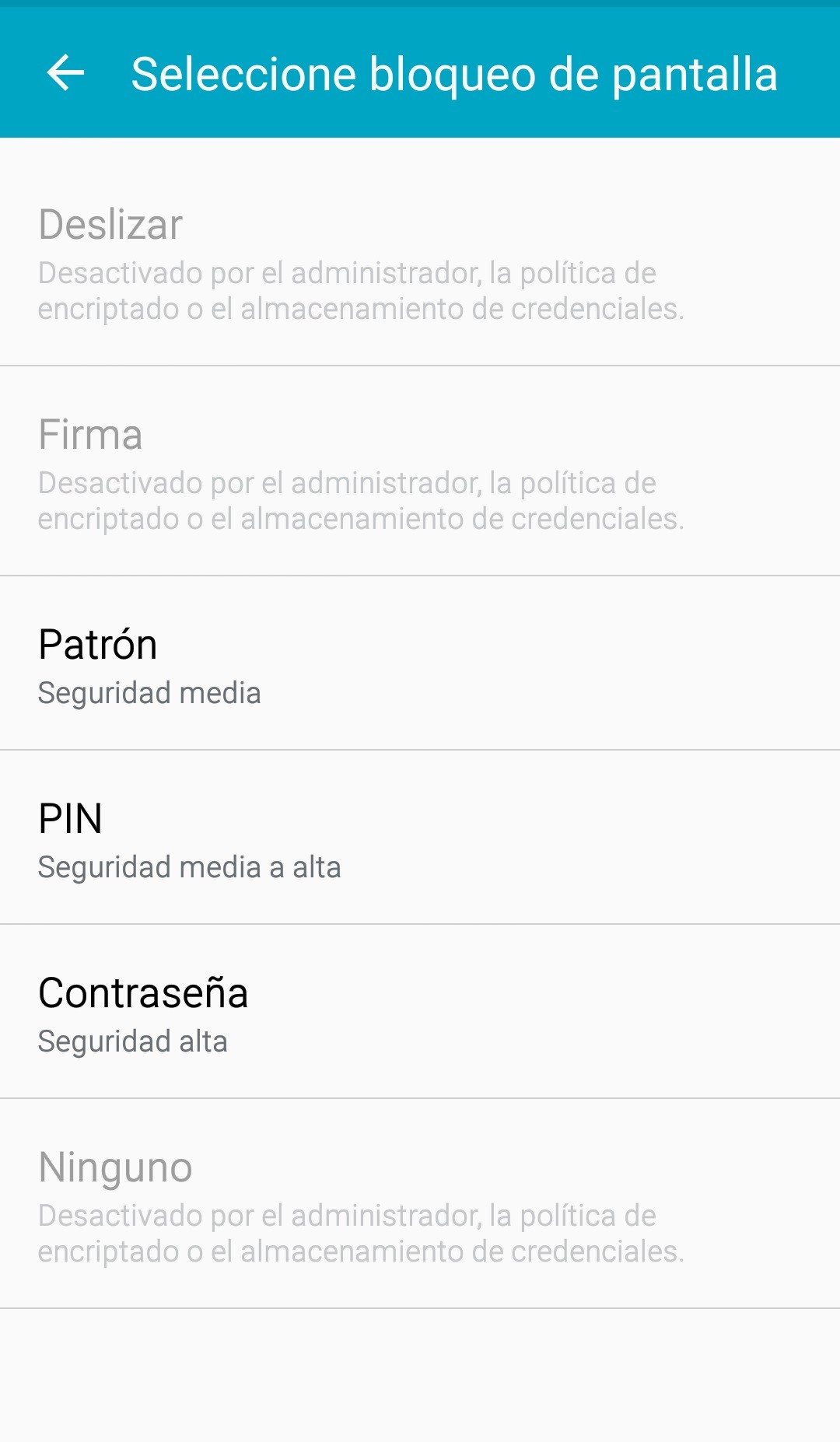 restablecer un método de seguridad