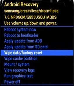 Wipe data/factory reset