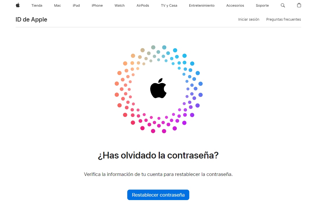 desactivar por olvido de apple id