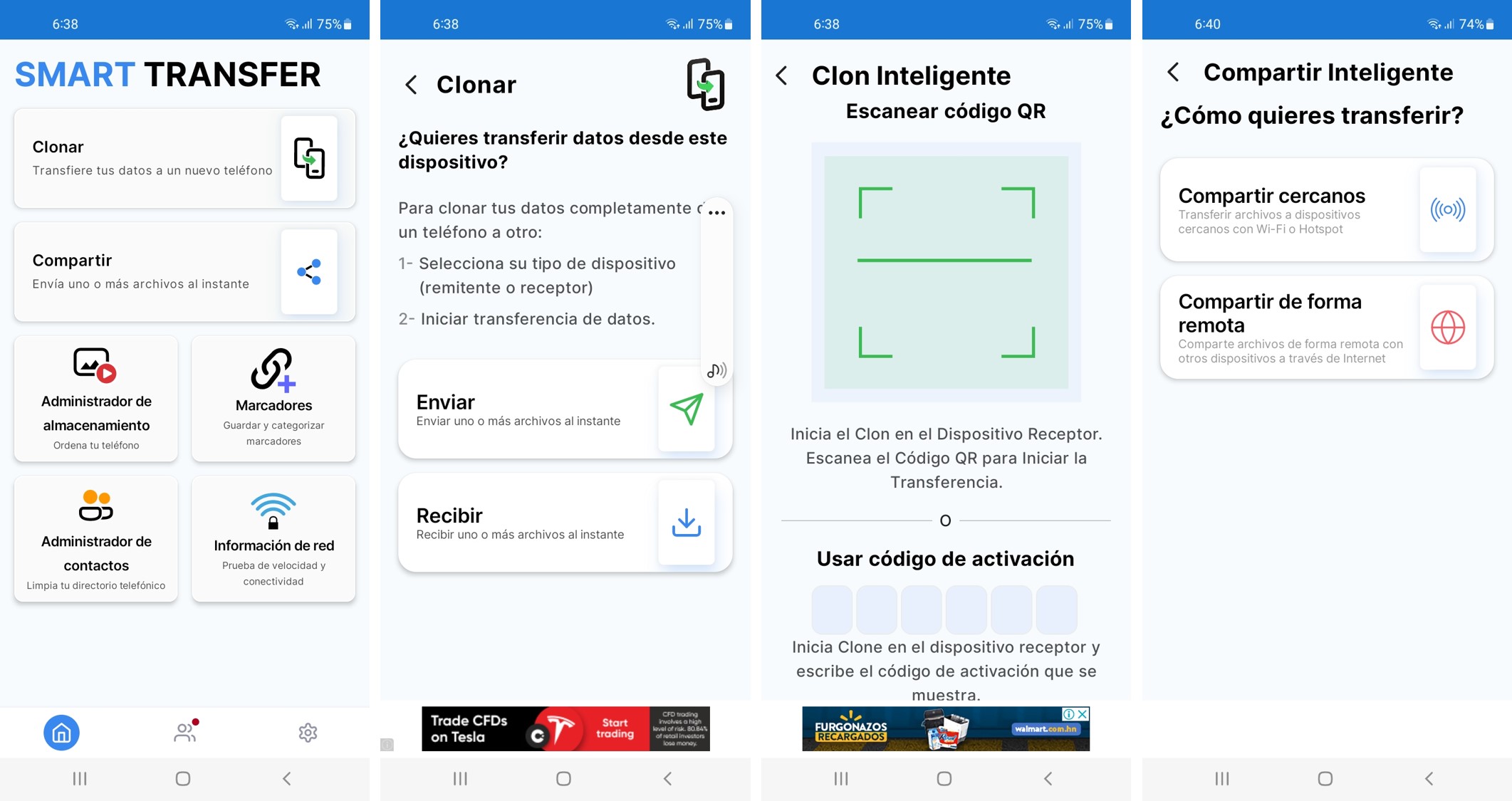 aplicación de transferencia de datos Smart Transfer para Android