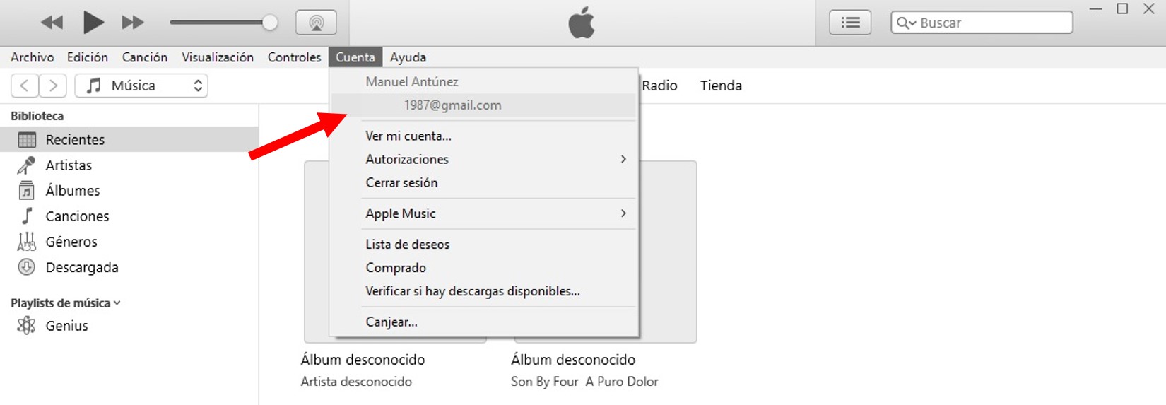 recupera tu apple id con iTunes