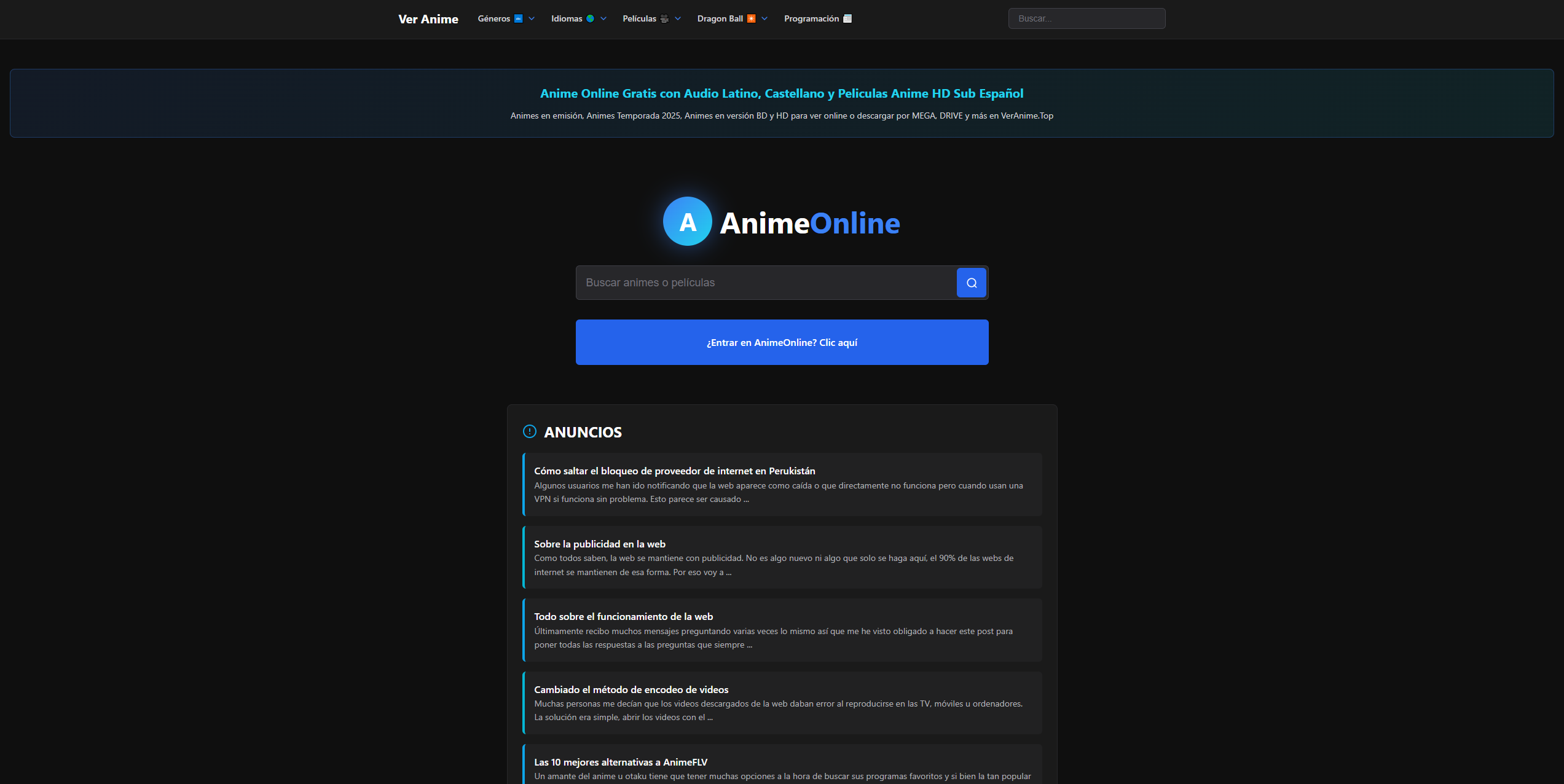 paginas anime online ninja para ver anime
