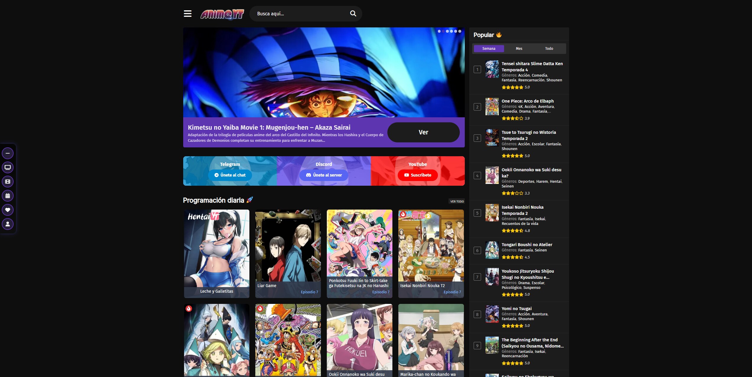 paginas animeyt para ver anime