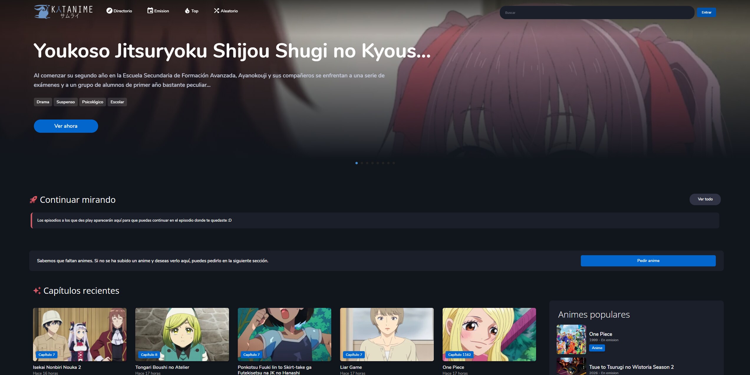 paginas katanime para ver anime