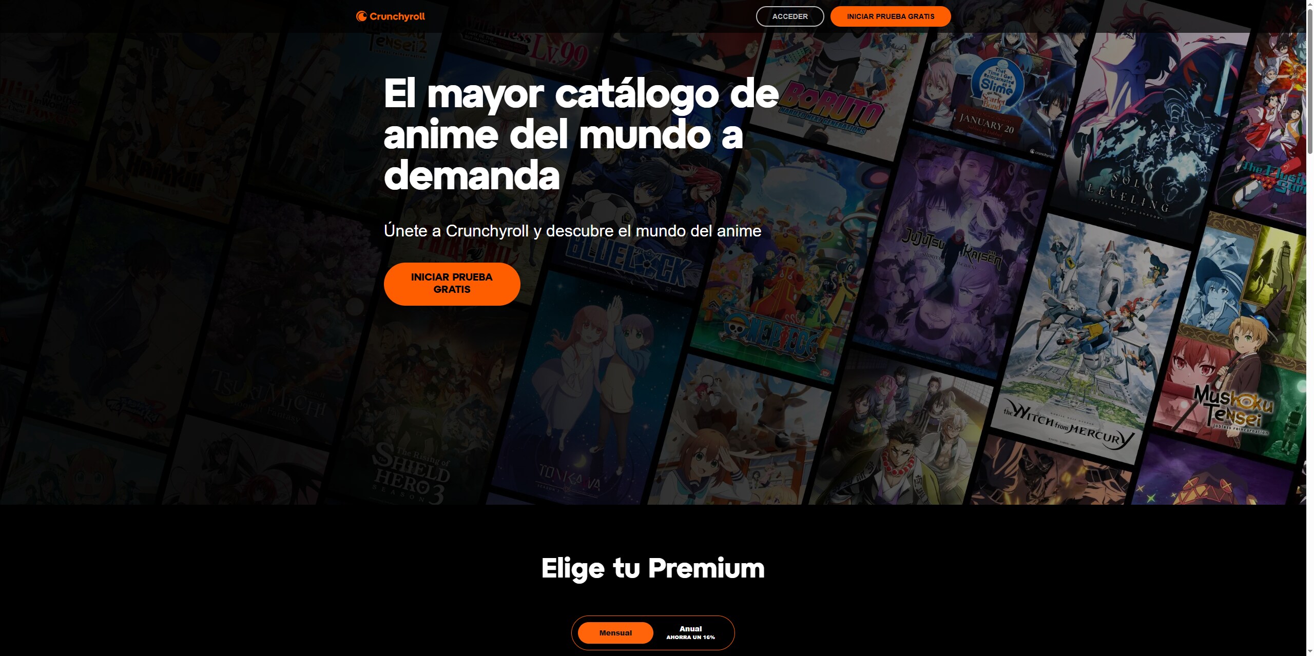 paginas crunchyroll para ver anime