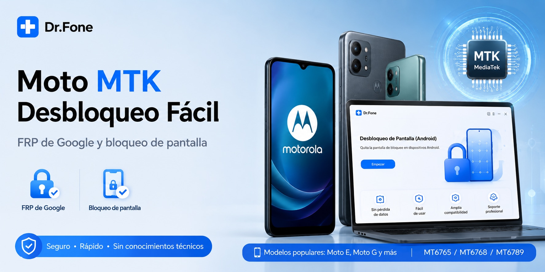 desbloquear Motorola con chip MTK o MediaTek usando Dr.Fone