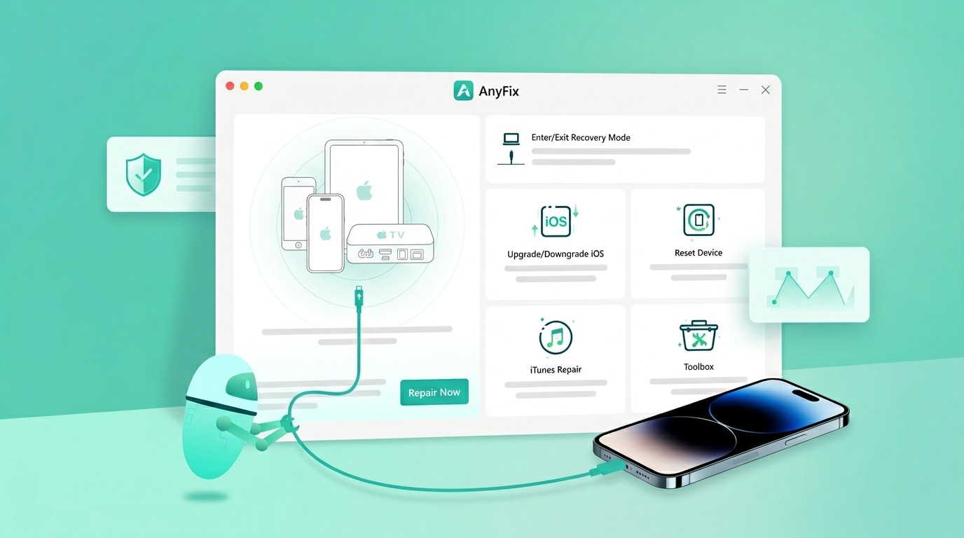 AnyFix para solucionar errores de iOS, iTunes y procesos de downgrade en iPhone