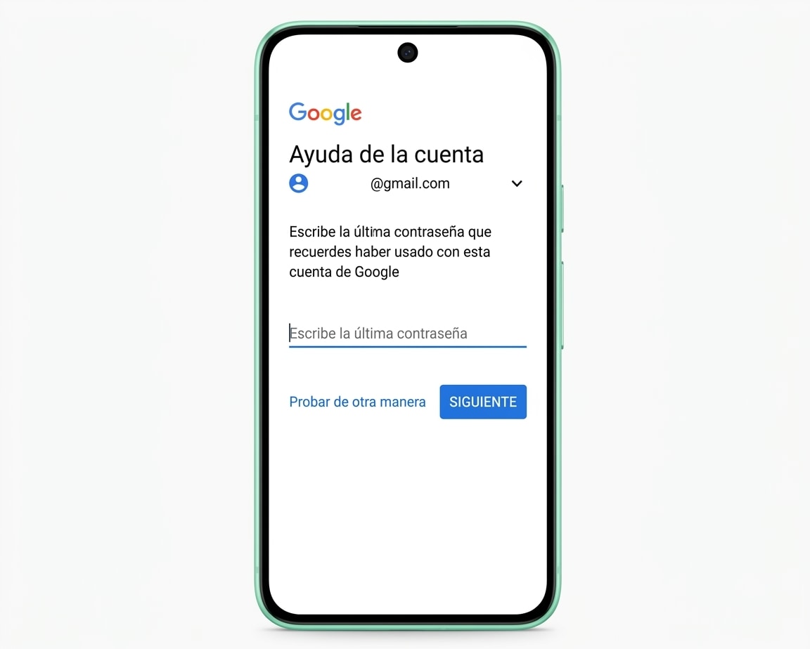 Ayuda de cuenta de Google para un Pixel bloqueado tras restablecerlo