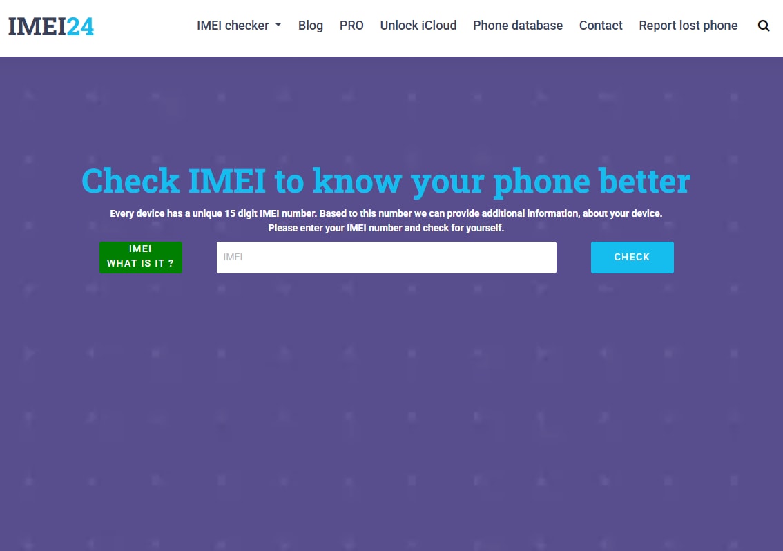 verificación IMEI con IMEI24
