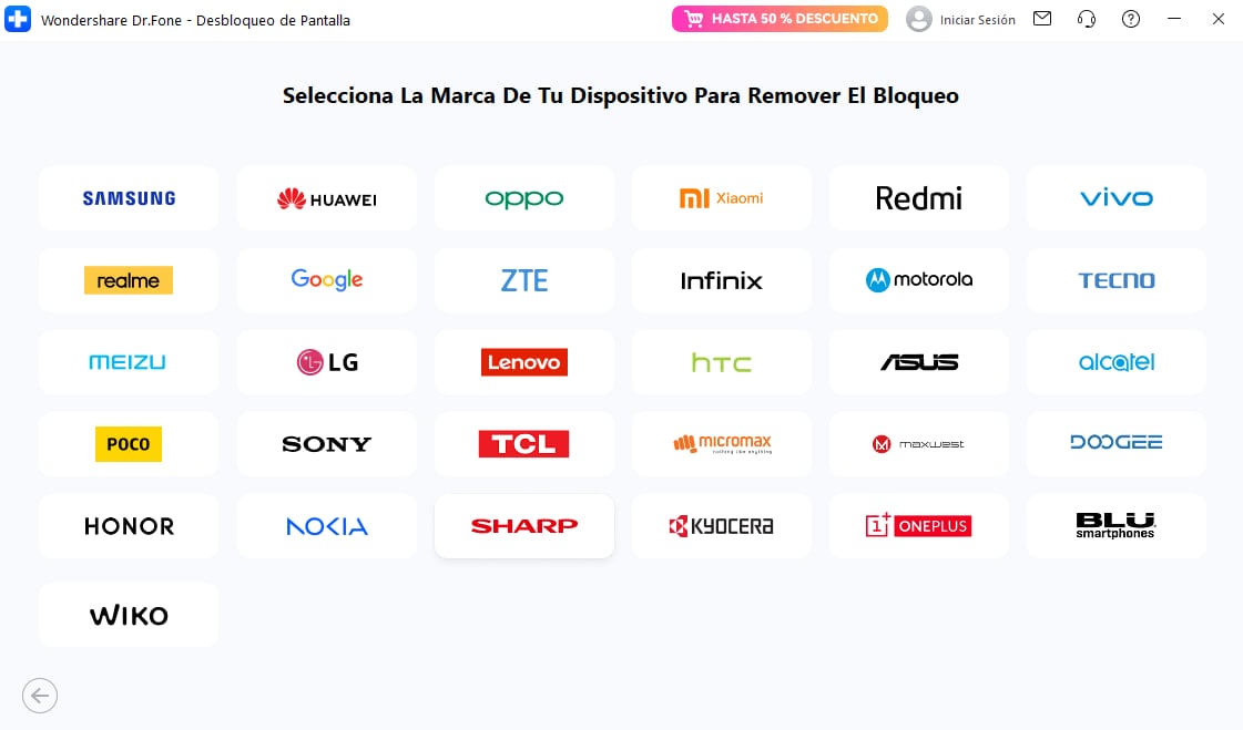 seleccionar la marca del celular Android antes de formatear desde PC