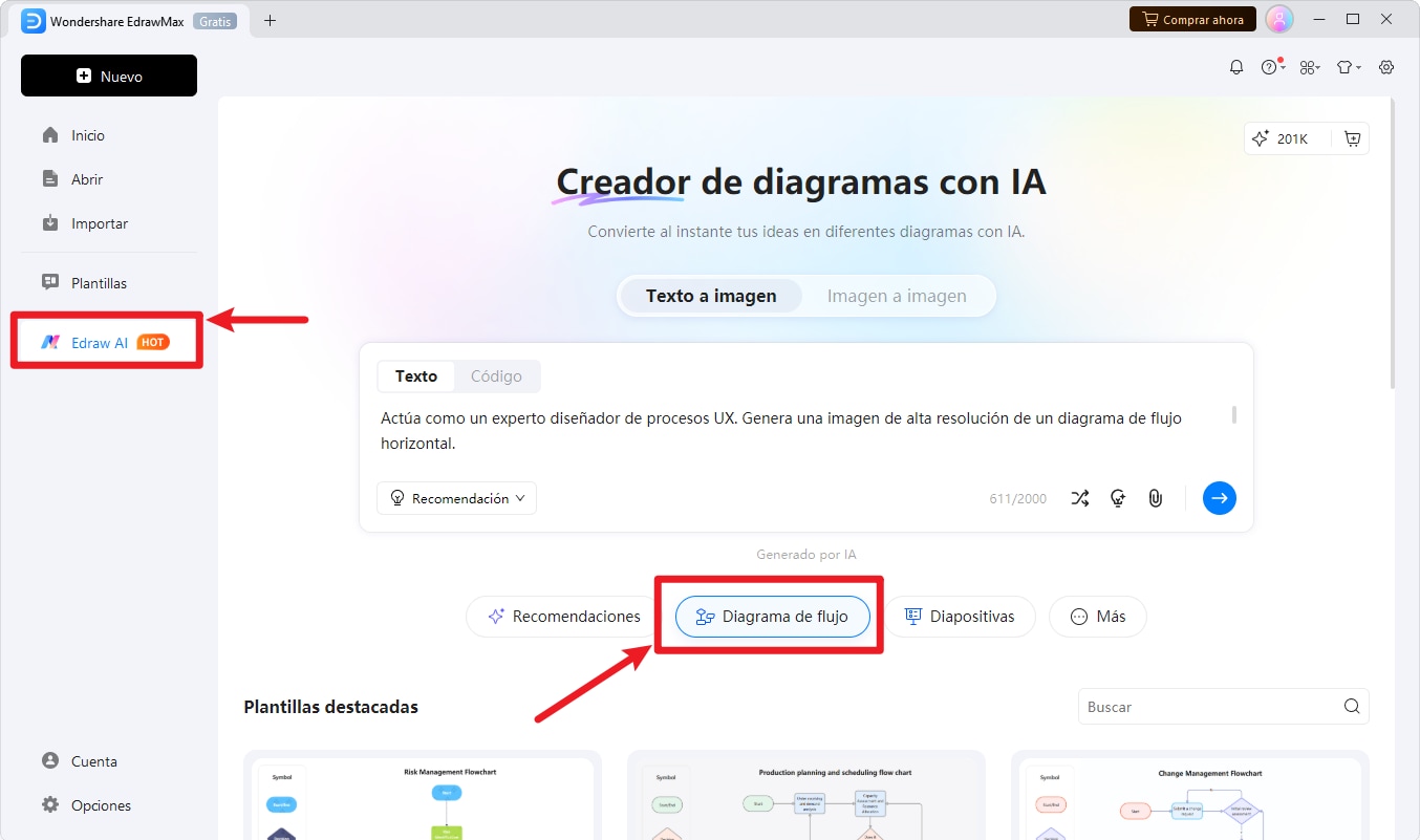 diagramas de flujo de IA EdrawMax