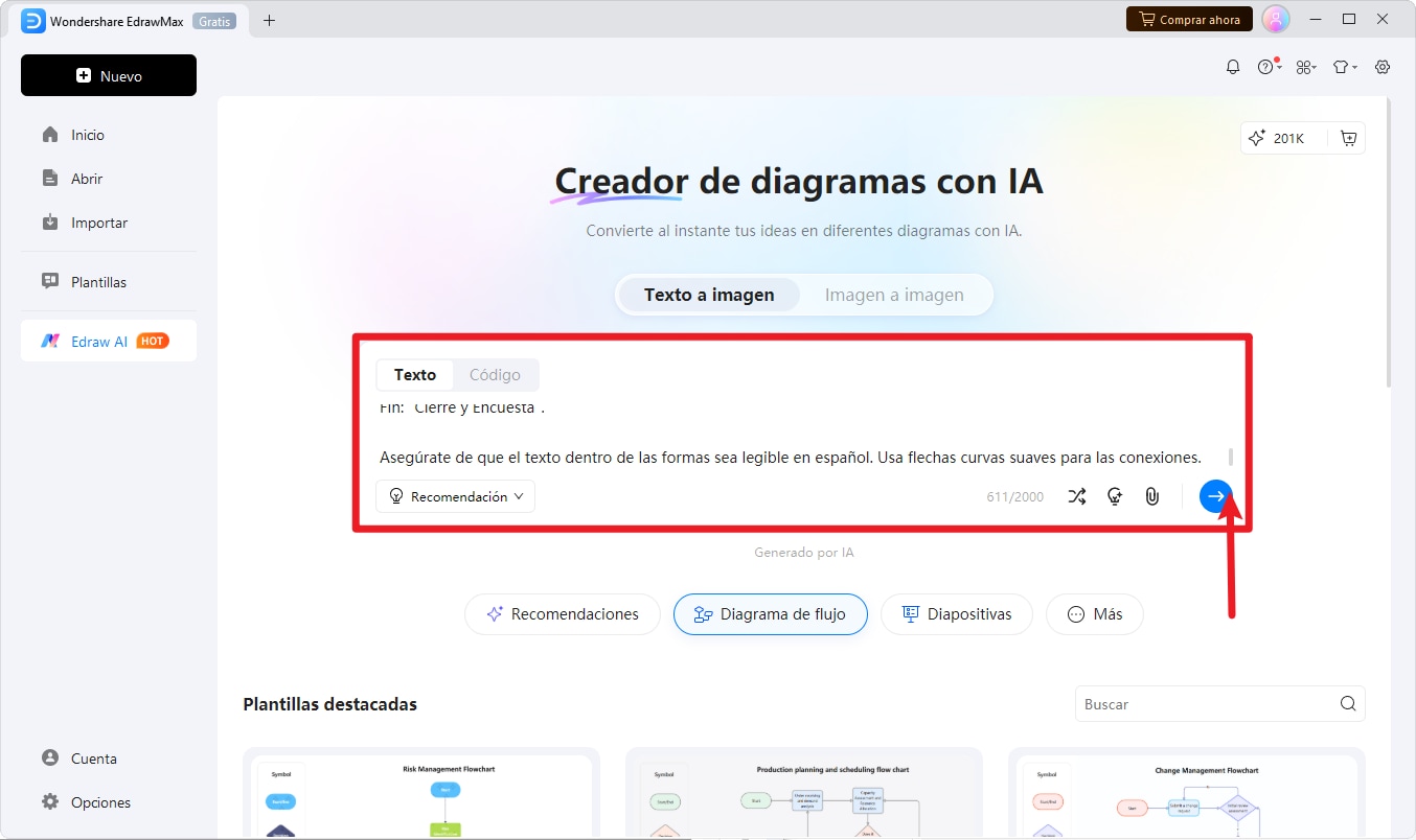 diagramas de flujo de IA EdrawMax