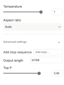 el parámetro Temperature