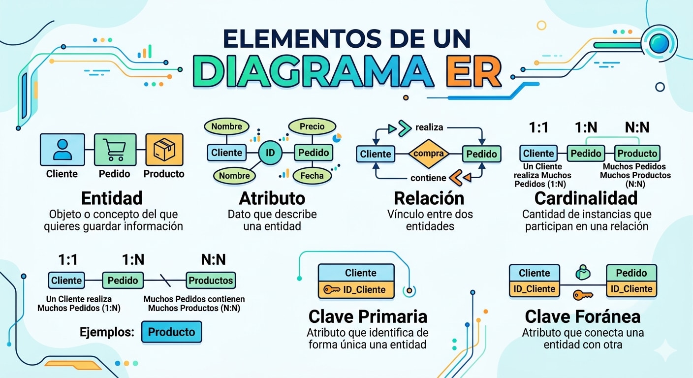 Elementos de un diagrama ER