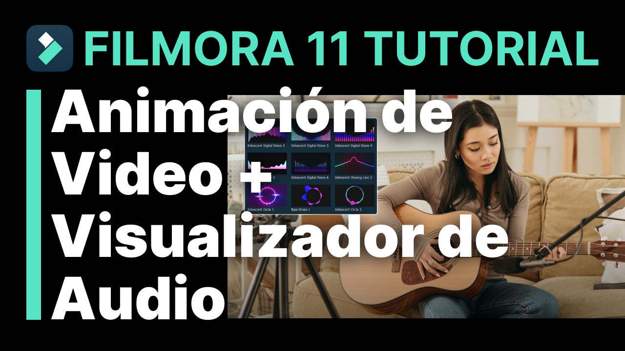 Animación de video y visualizador de audio