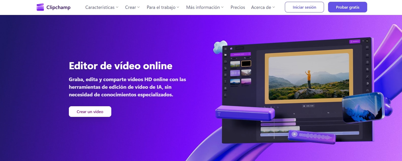 Clipchamp Online: editor gratuito para Windows y navegador