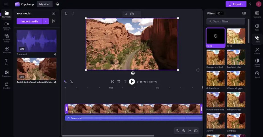 Clipchamp: editor gratuito para Windows y navegador