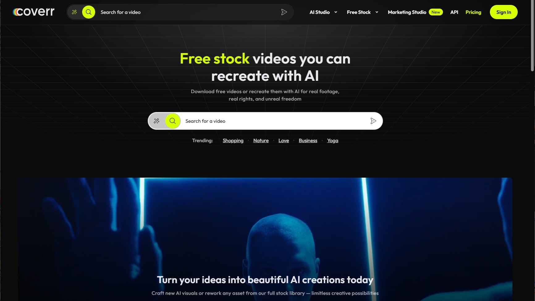 Coverr: clips cortos para webs y redes sociales