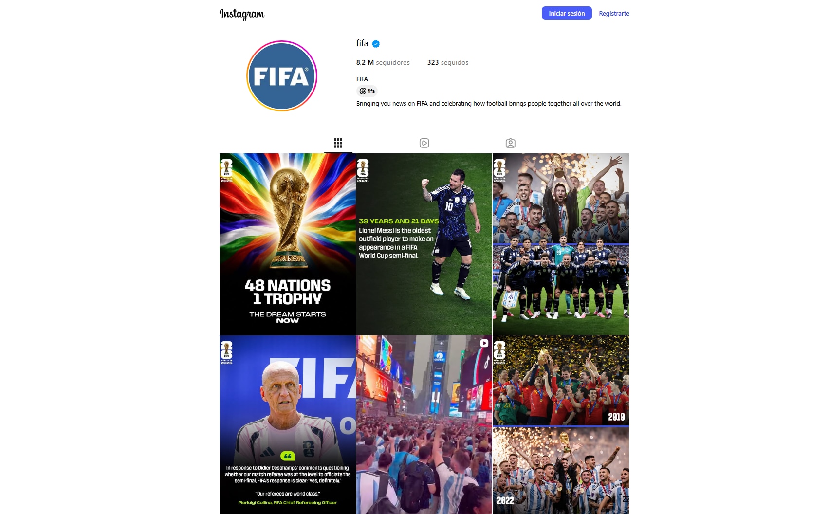 Guardar videos del Mundial desde Instagram