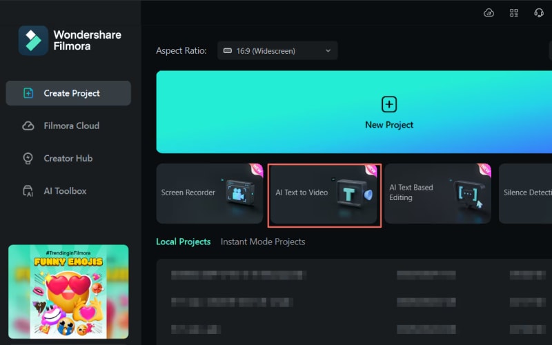 Haz clic en Texto a video con IA