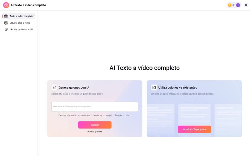 Cómo usar FlexClip para texto a video con IA