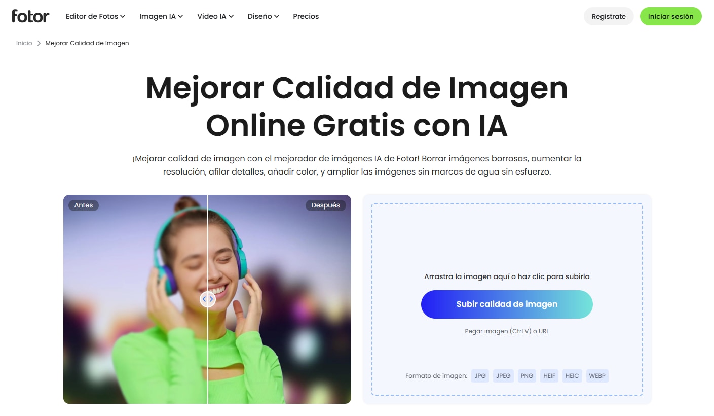 Fotor: mejora automática, retoque y ampliación