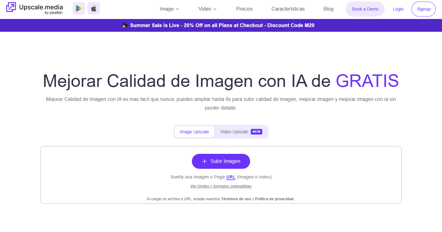 Upscale.media: ampliación 2x, 4x y 8x