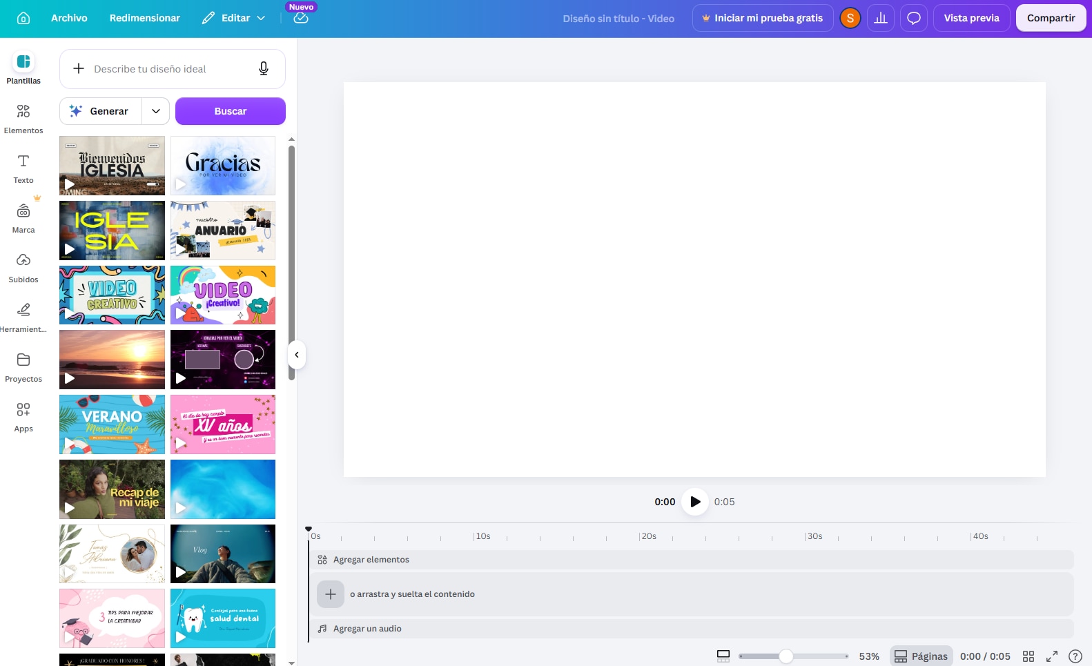 Canva: unir videos online sin marca de agua