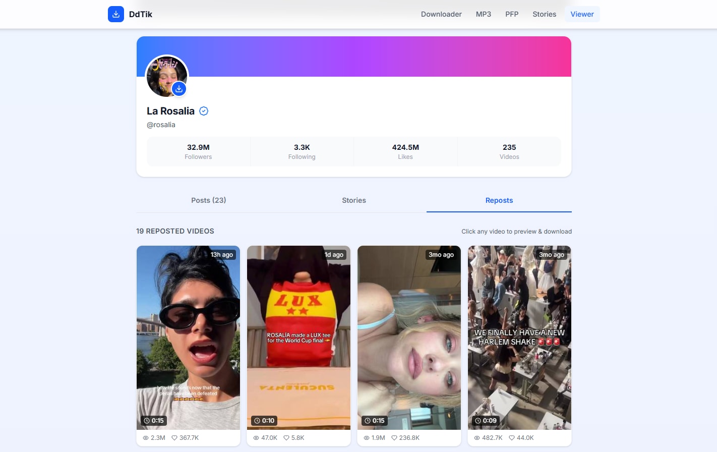 Con un TikTok Repost Viewer