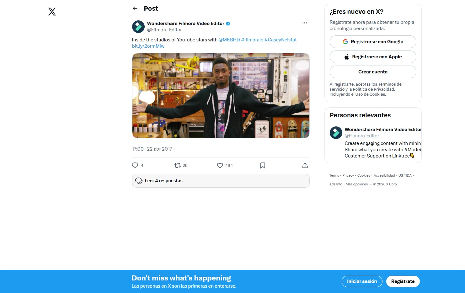 abrir perfiles y posts públicos en x