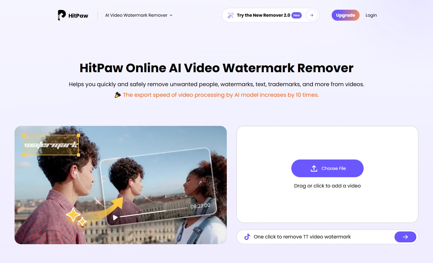 HitPaw Online — Eliminador de marcas de agua fácil de usar