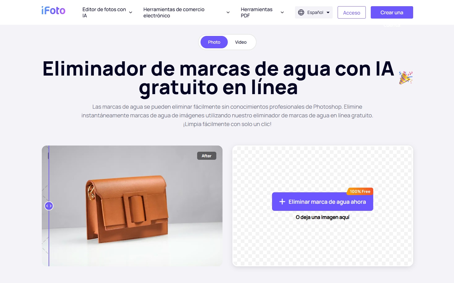 iFoto - Alternativa IA para e-commerce y redes sociales
