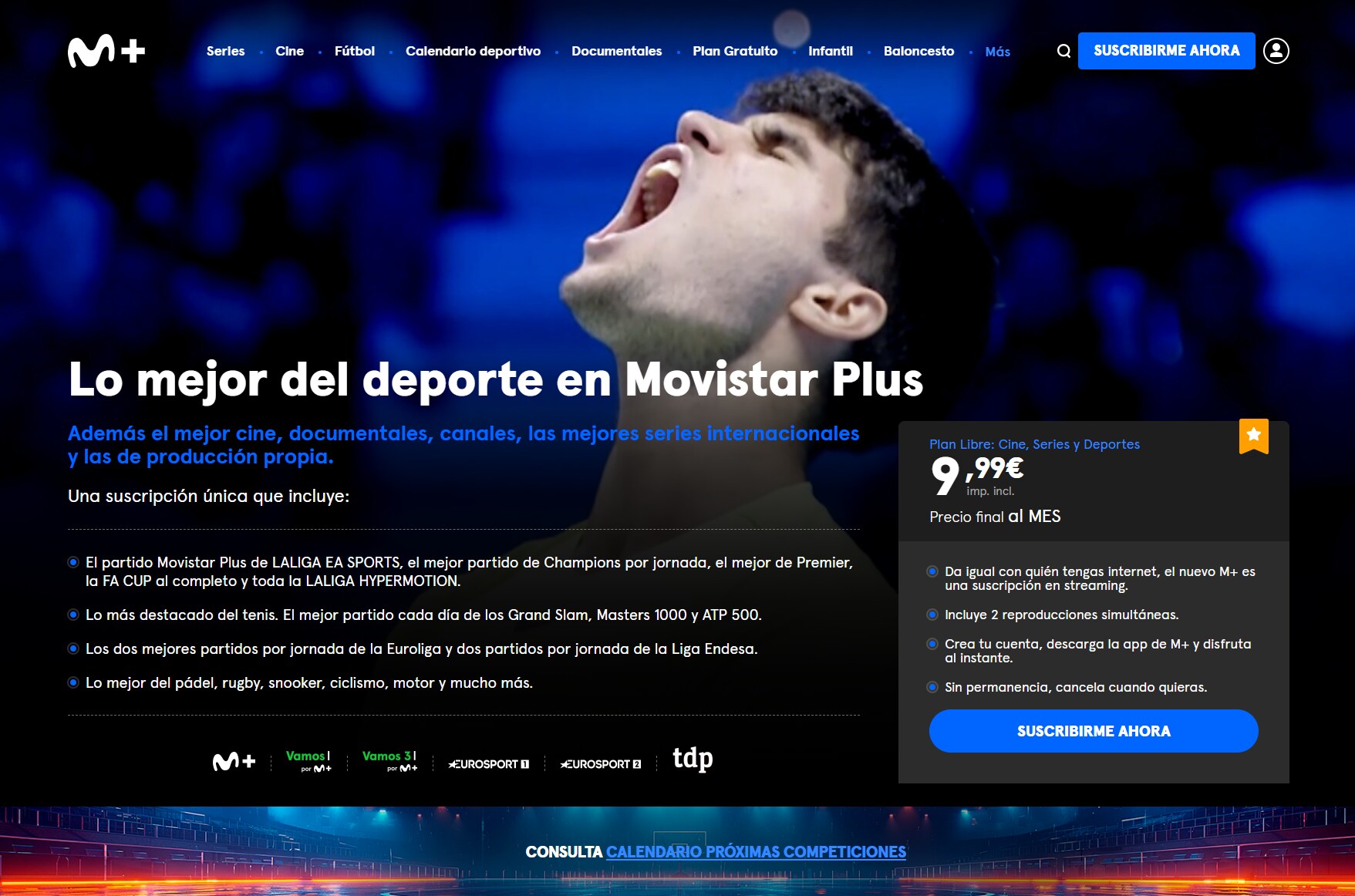 Movistar Plus+ para ver deportes online