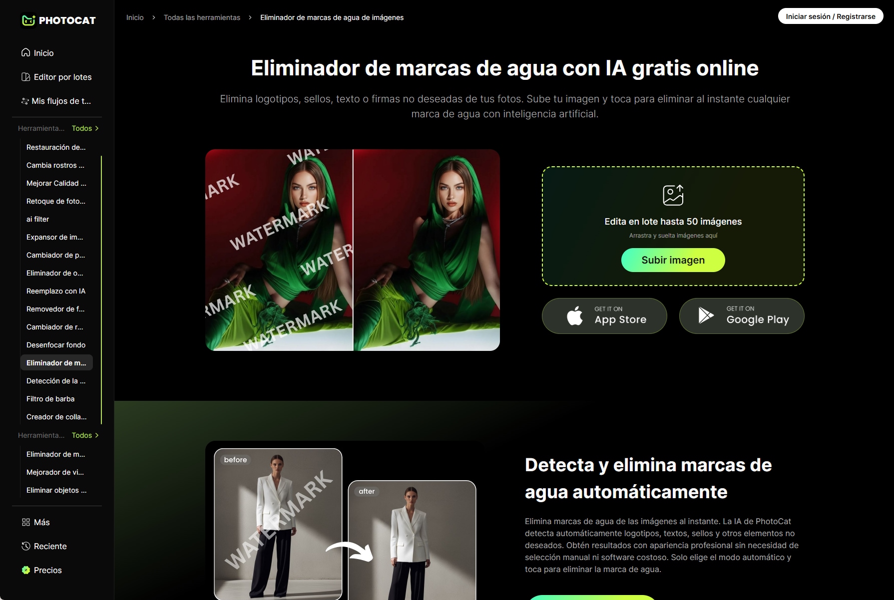 PhotoCat - Mejor para detección automática y lotes