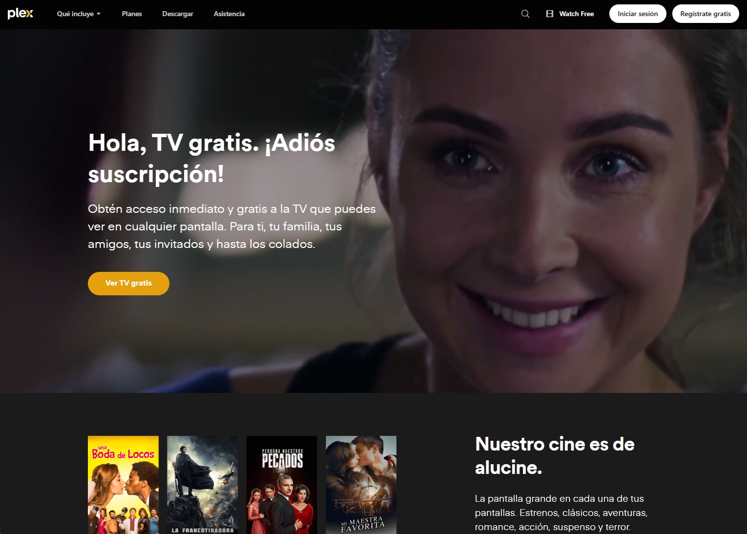 Captura de pantalla de Plex