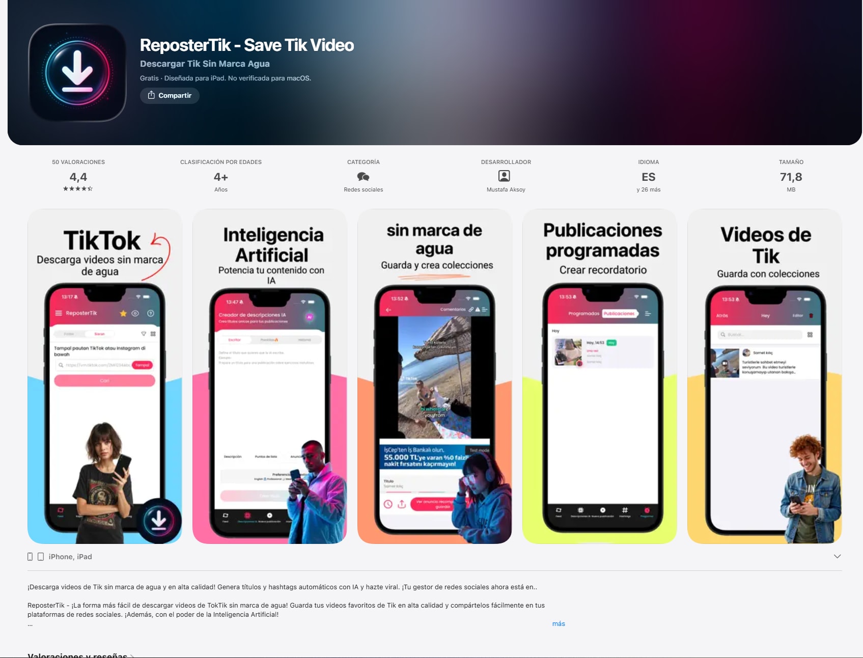 ReposterTik - Save Video
