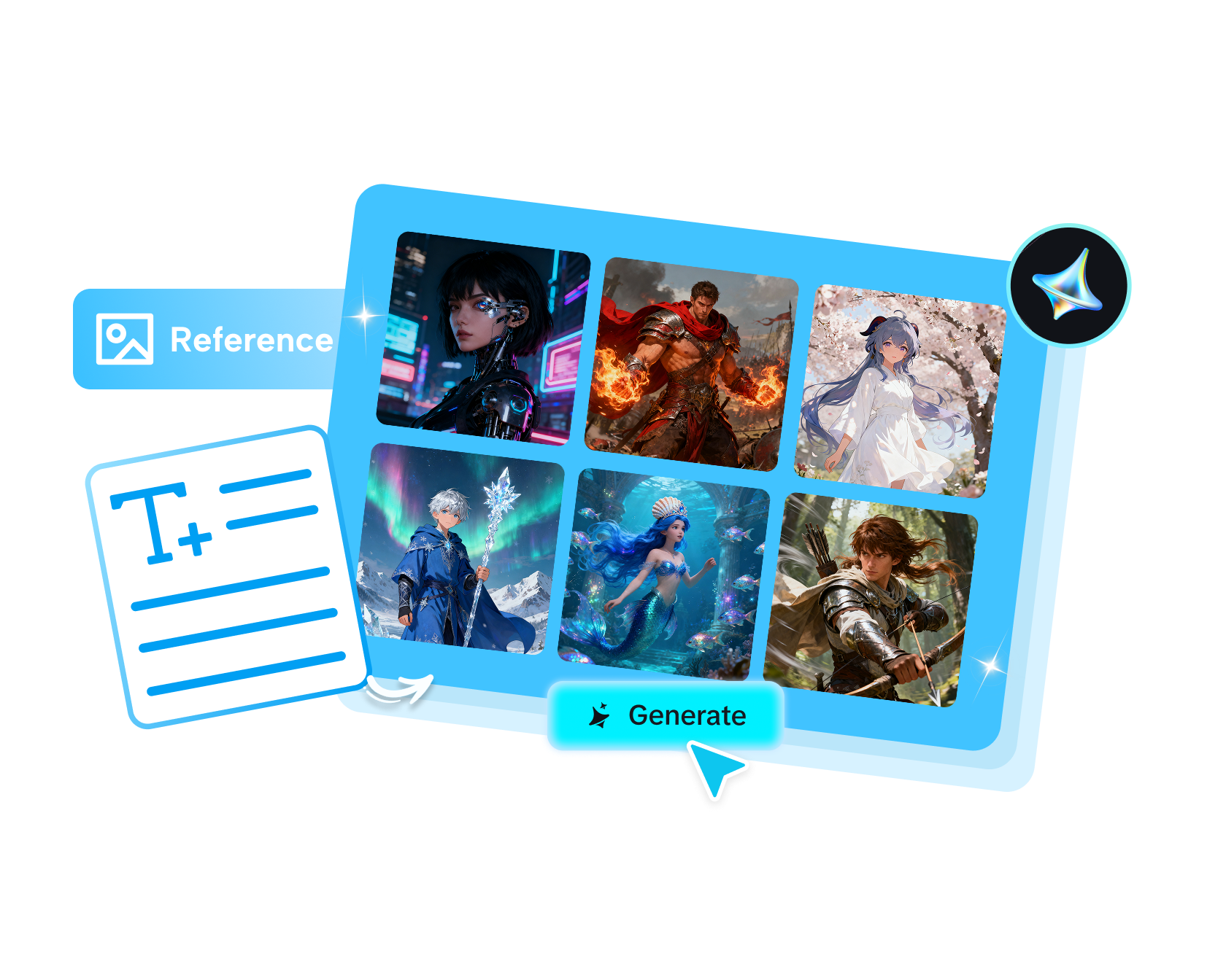 Generador de personajes y avatares con IA de Dreamina