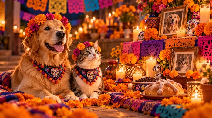 Día de Muertos para mascotas con IA