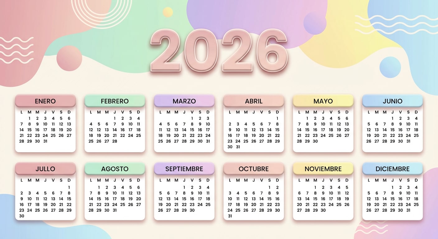 diseño de texto calendario 2026 en Filmora