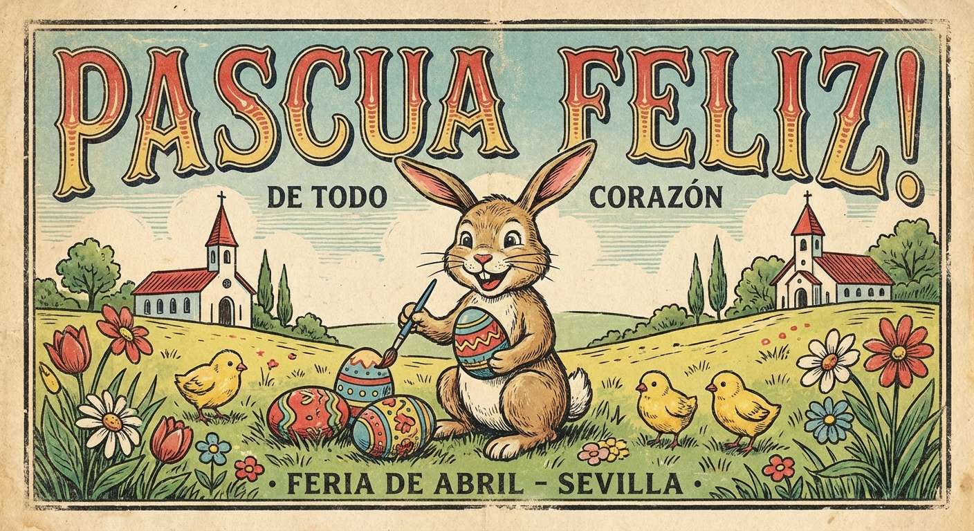 Ejemplo de Cartel de Pascua generado con IA