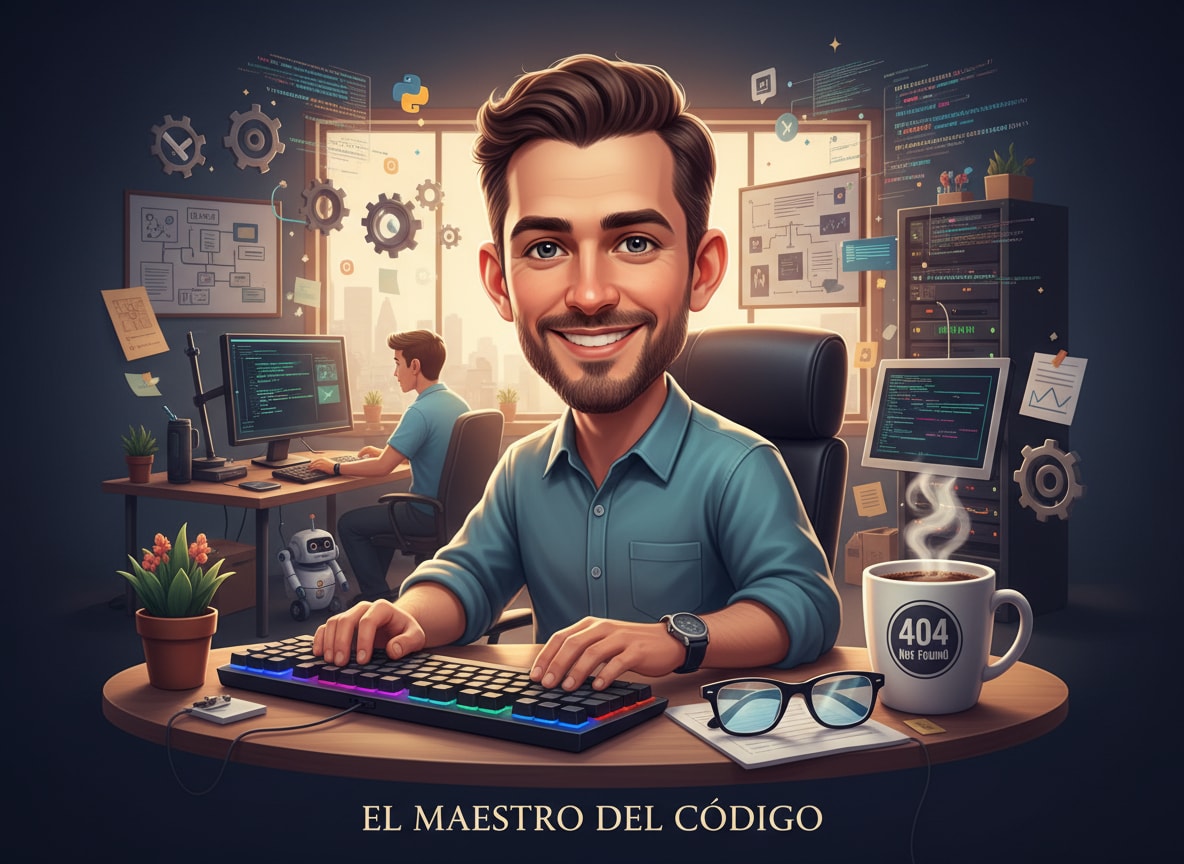 Ejemplo de caricatura de trabajo creada con IA estilo Pixar