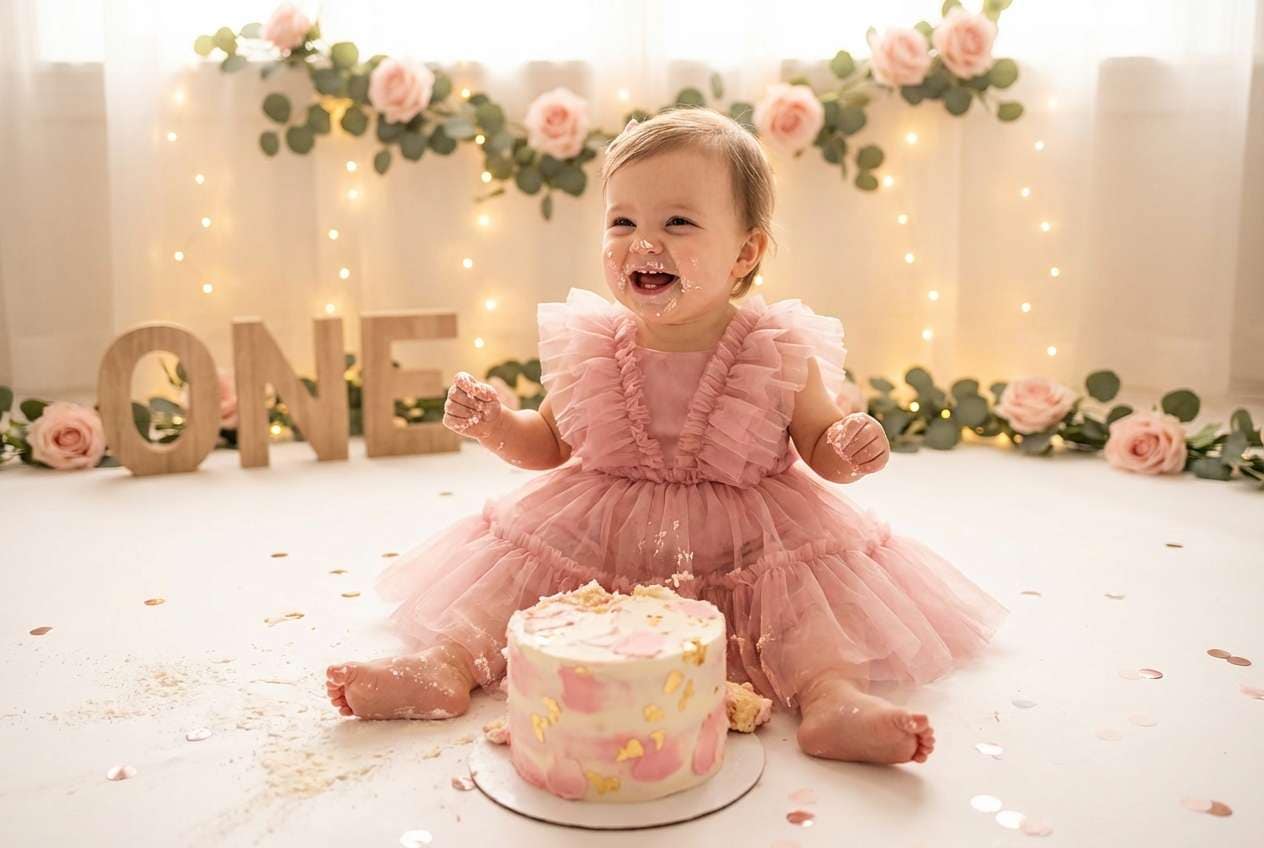 vídeos de cumpleaños bebé IA Filmora