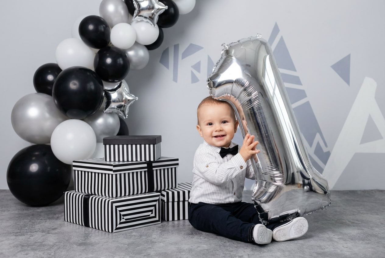 decoraciones de texto y bocadillos cumpleaños bebé