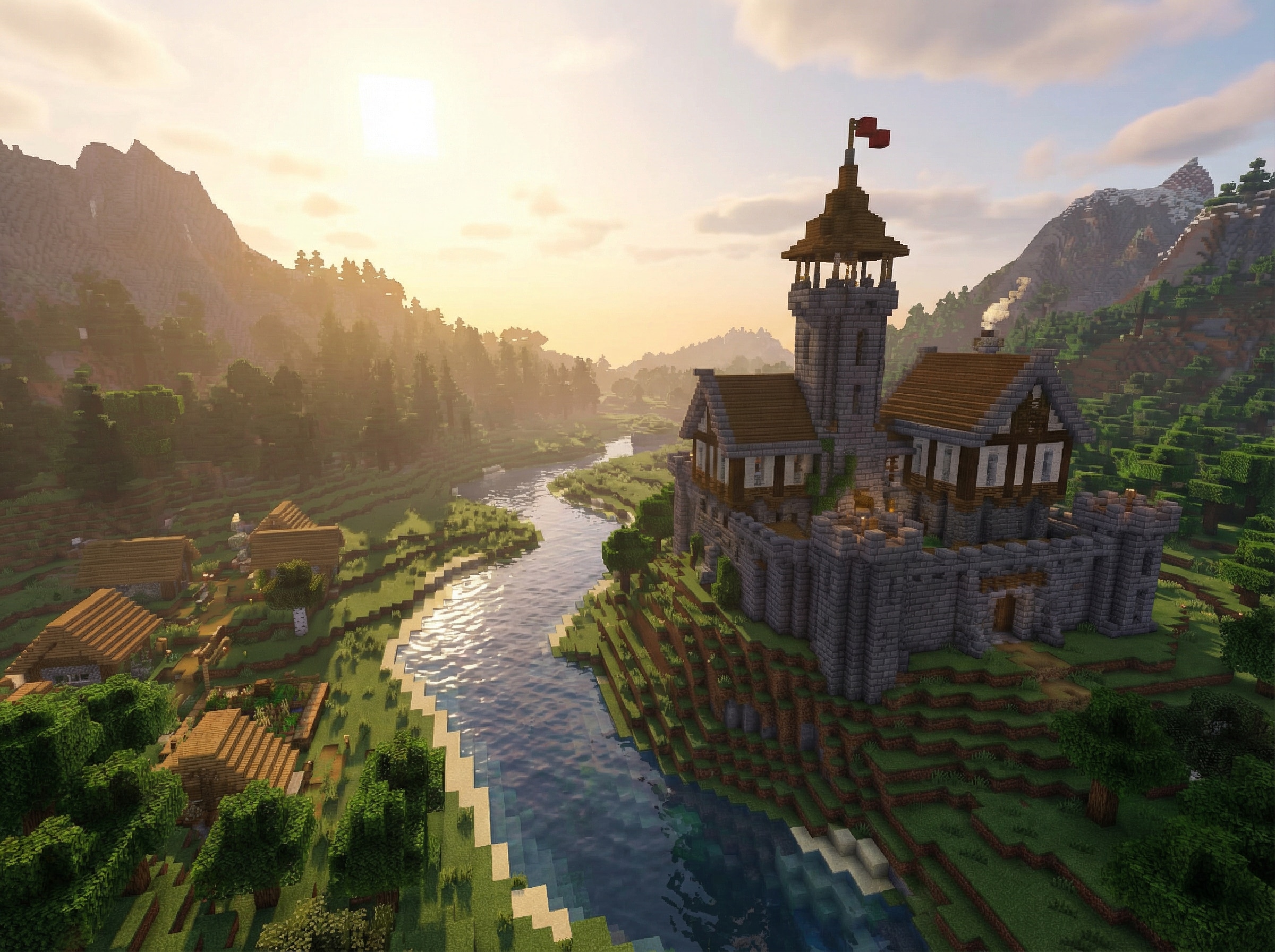 fondo de pantalla de Minecraft generado por IA