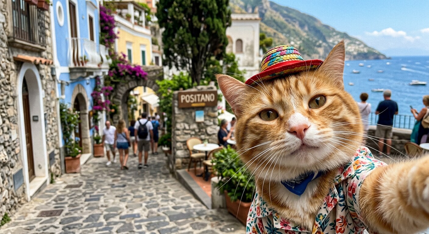 Vídeo de gato viajero para TikTok e Instagram