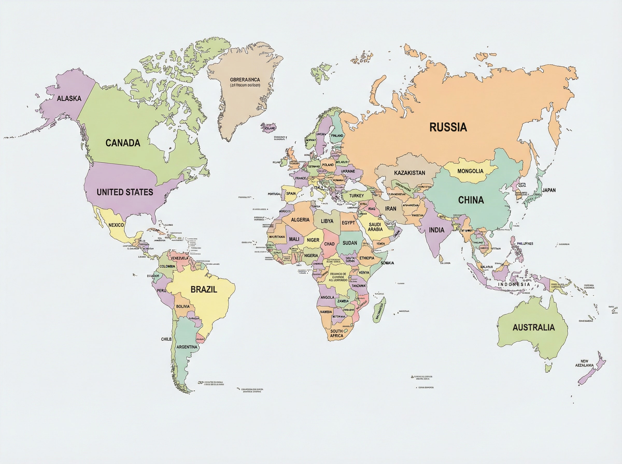 mapa del mundo con nombres y etiquetas en Filmora