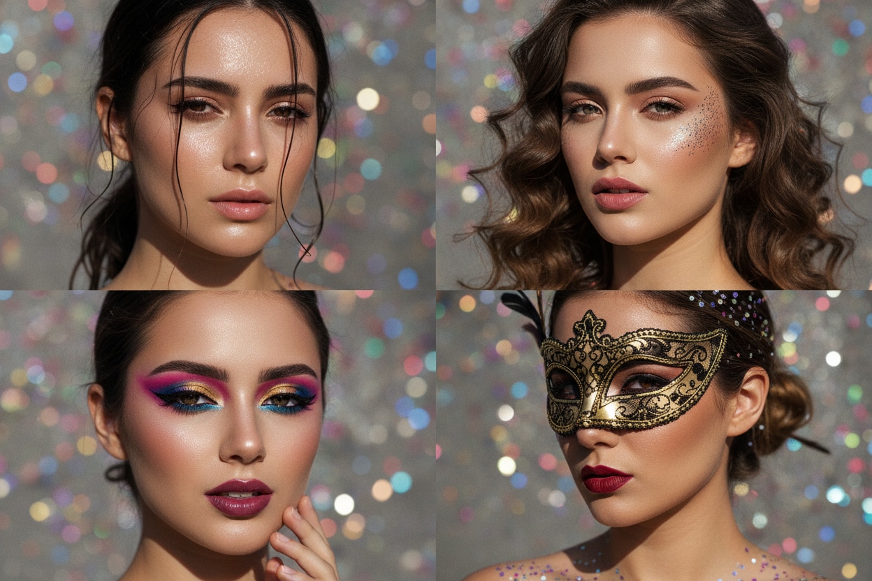 montaje de maquillaje de carnaval con IA en Filmora